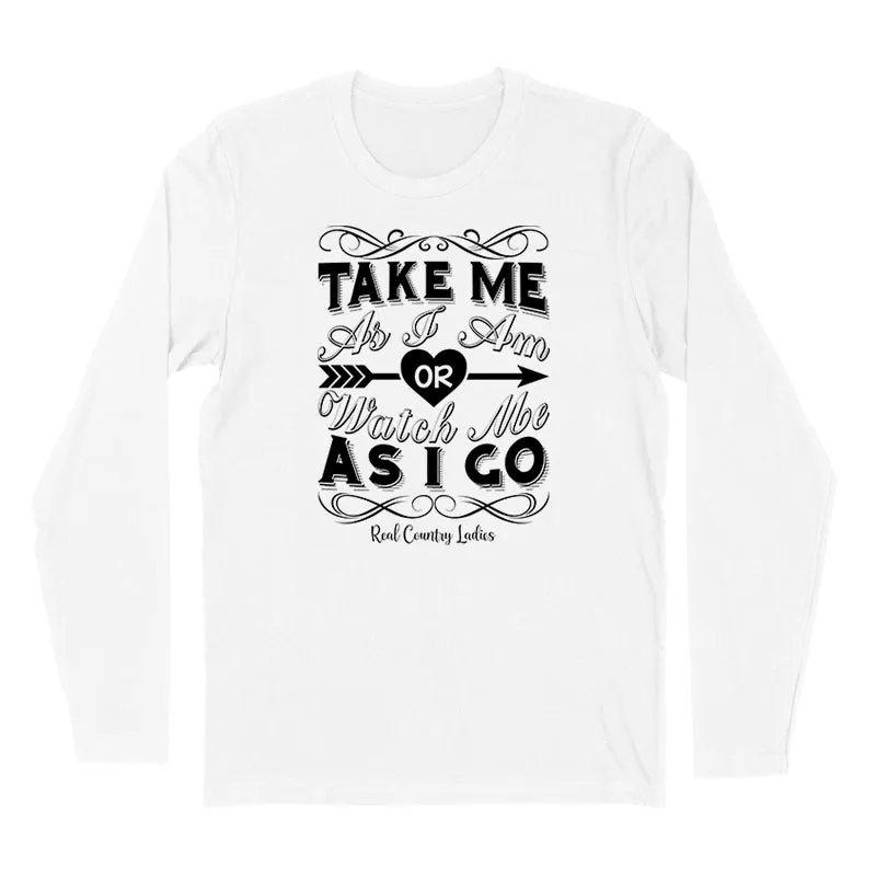 Take Me As I Am Black Print Hoodies & Long Sleeves