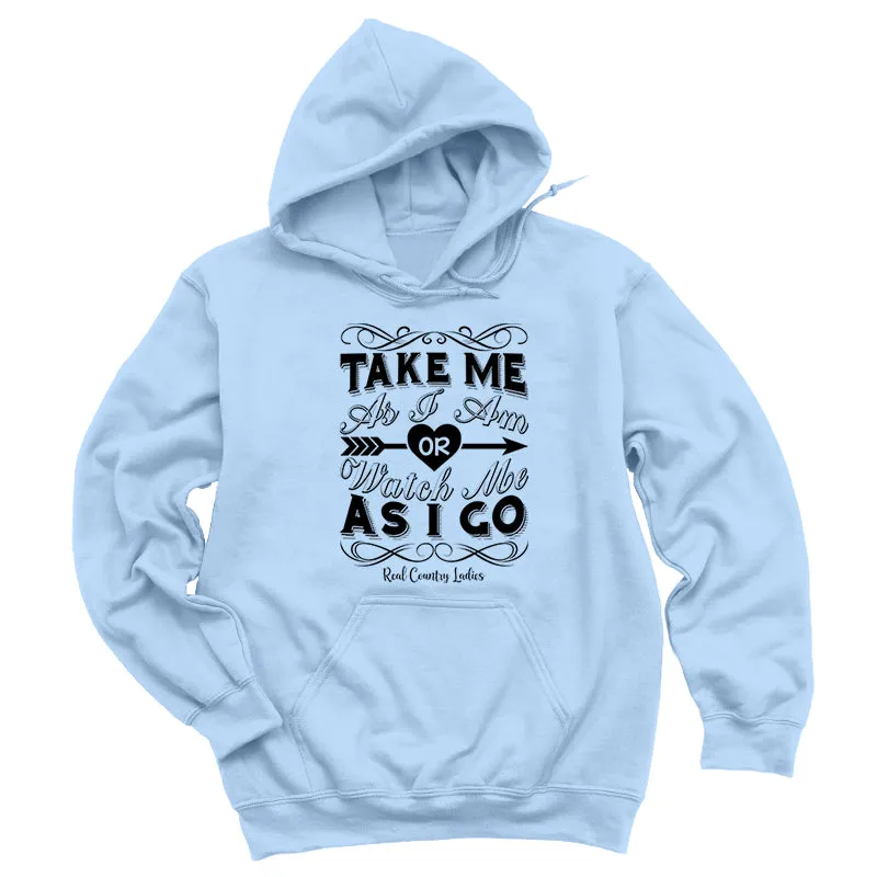 Take Me As I Am Black Print Hoodies & Long Sleeves