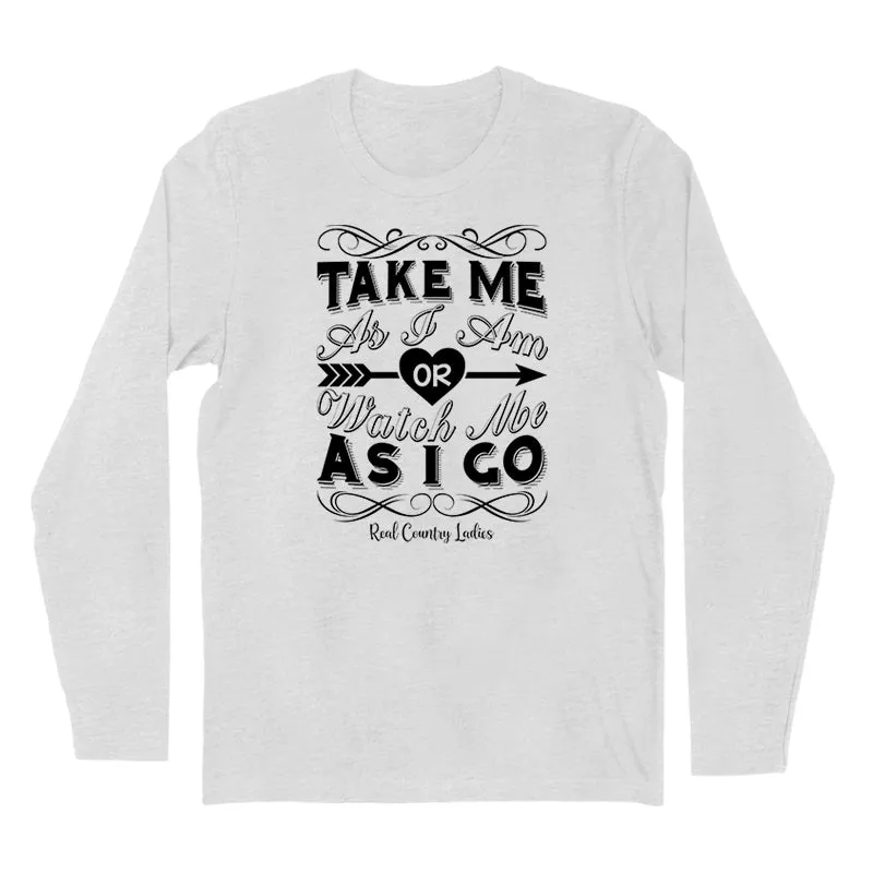 Take Me As I Am Black Print Hoodies & Long Sleeves