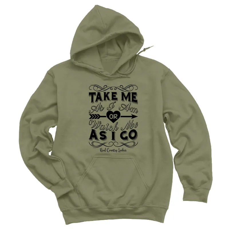 Take Me As I Am Black Print Hoodies & Long Sleeves