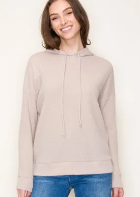 Taupe Classic & Comfy Textured Hoodie