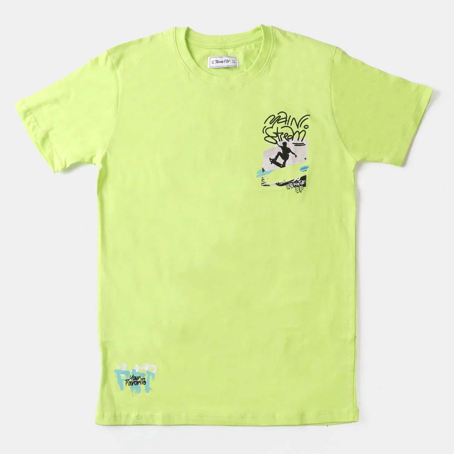 Teens Boys T-Shirt Skate - Sharp Green