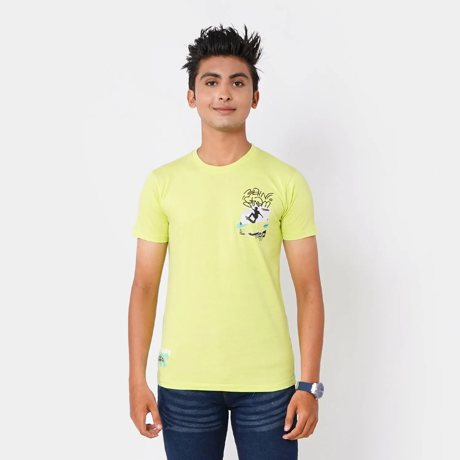 Teens Boys T-Shirt Skate - Sharp Green