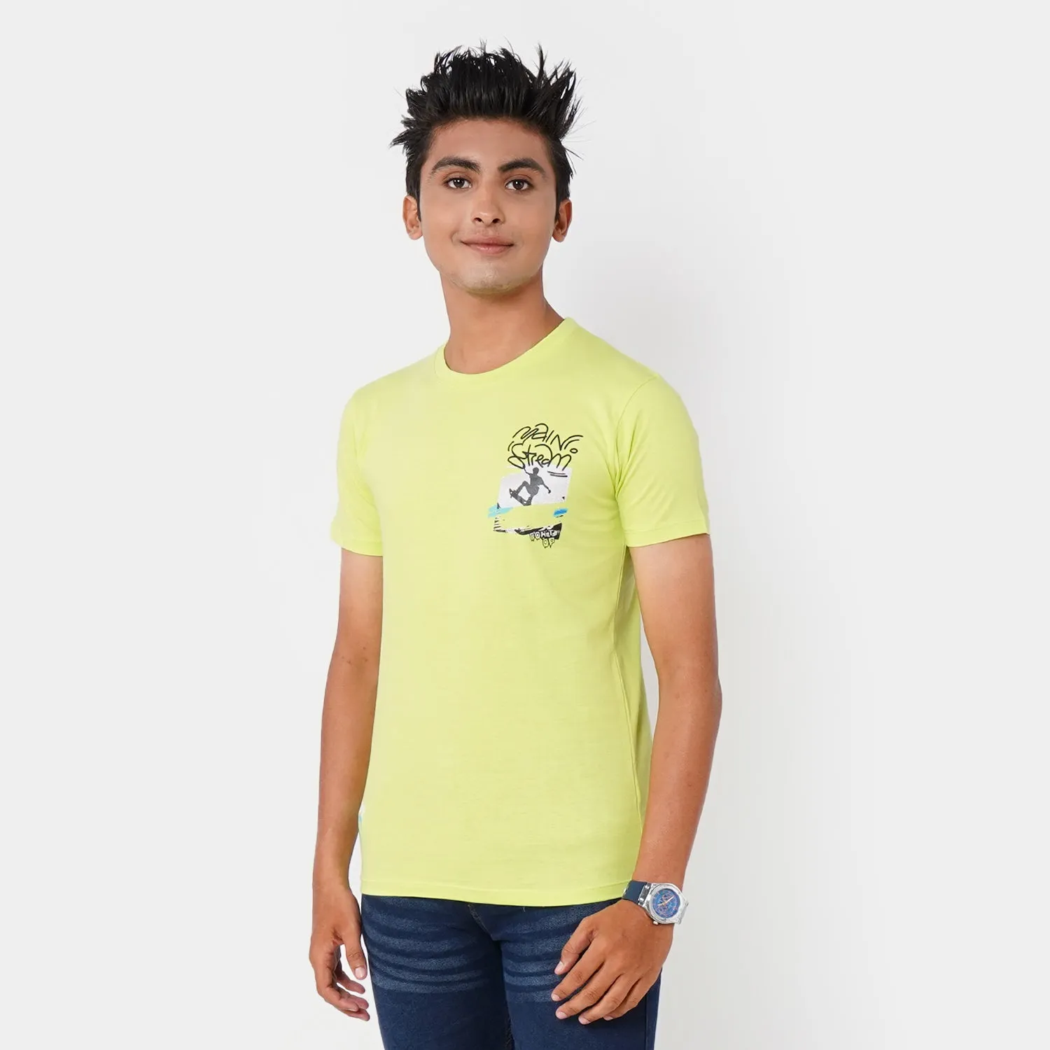 Teens Boys T-Shirt Skate - Sharp Green