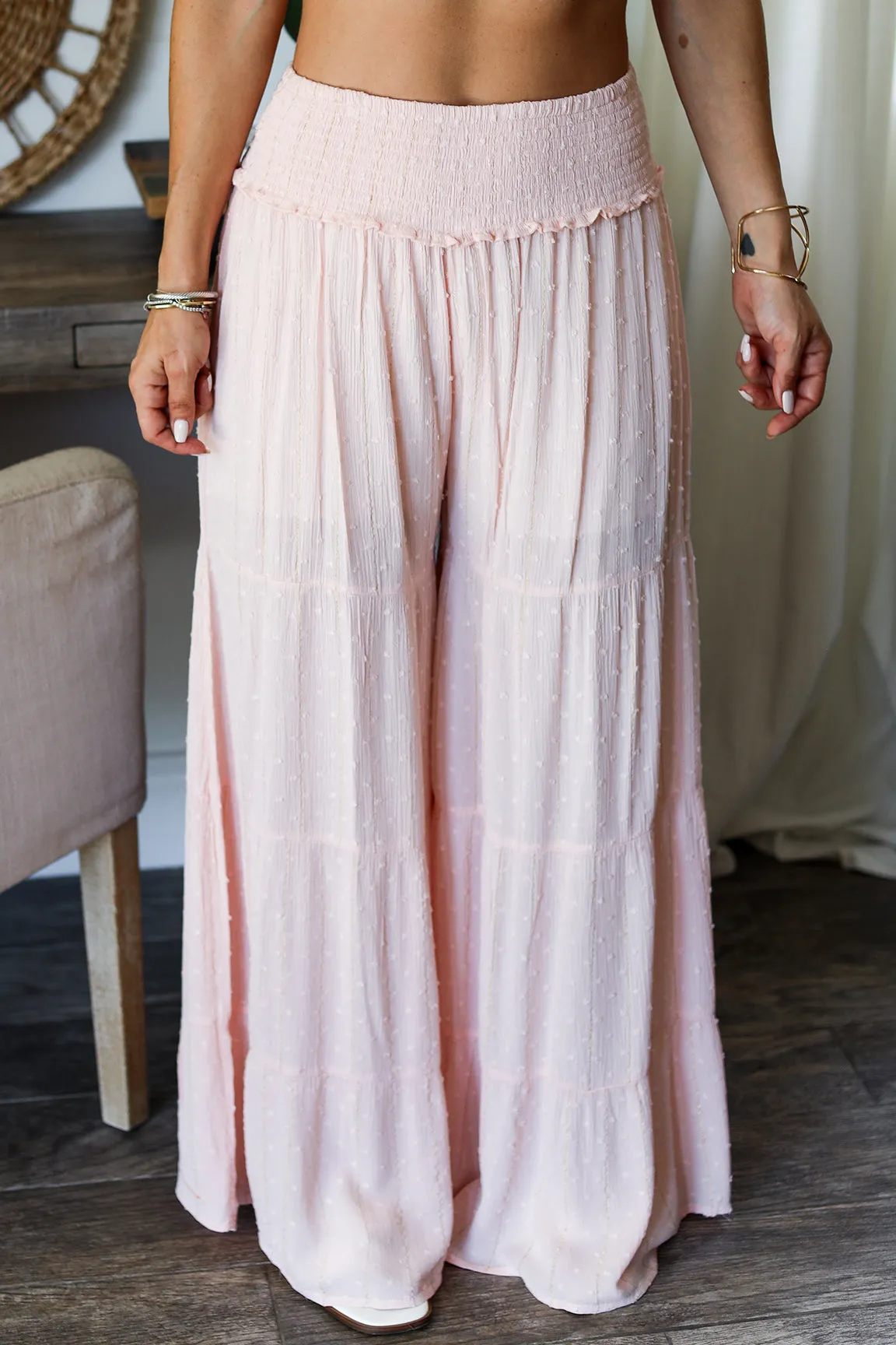 The Rosie Boho Pants- Baby Pink