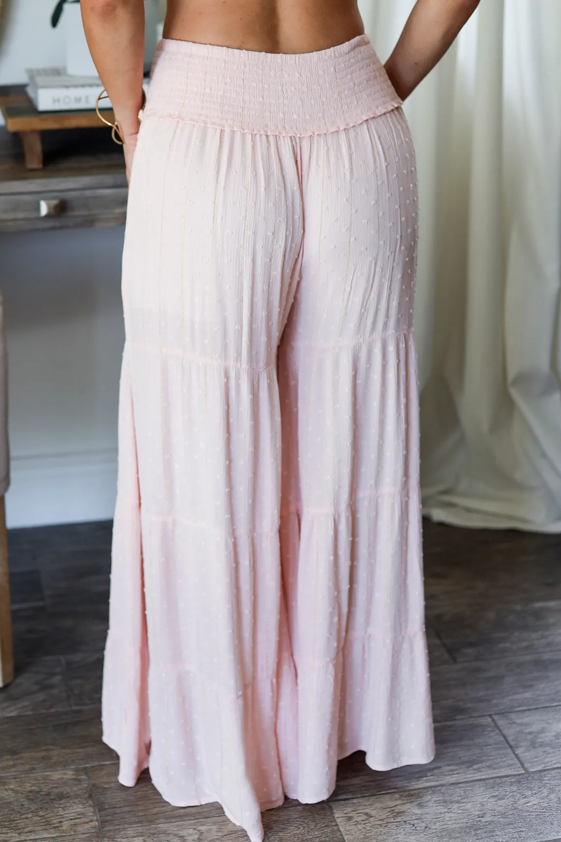 The Rosie Boho Pants- Baby Pink