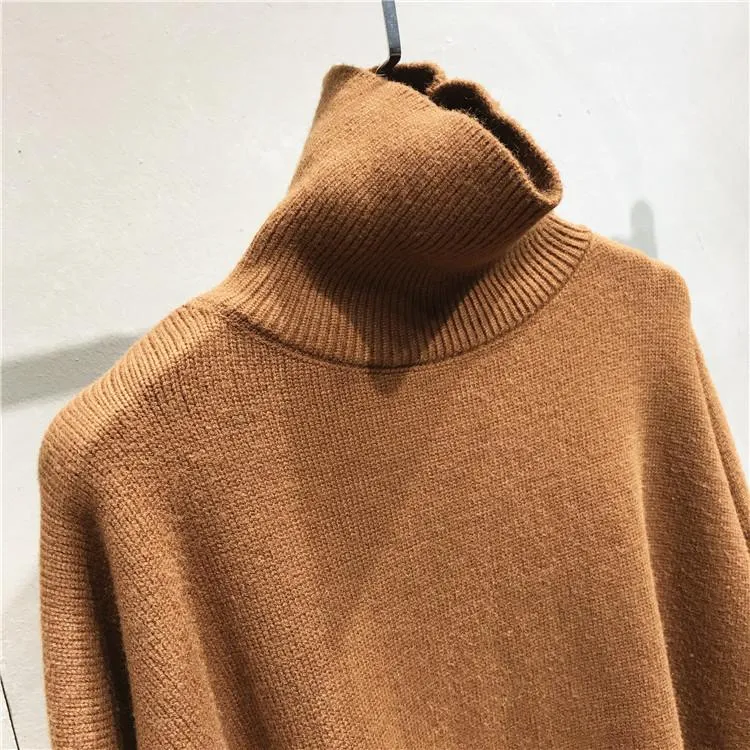 Women Turtleneck Cozy Knitting Pullover Sweaters