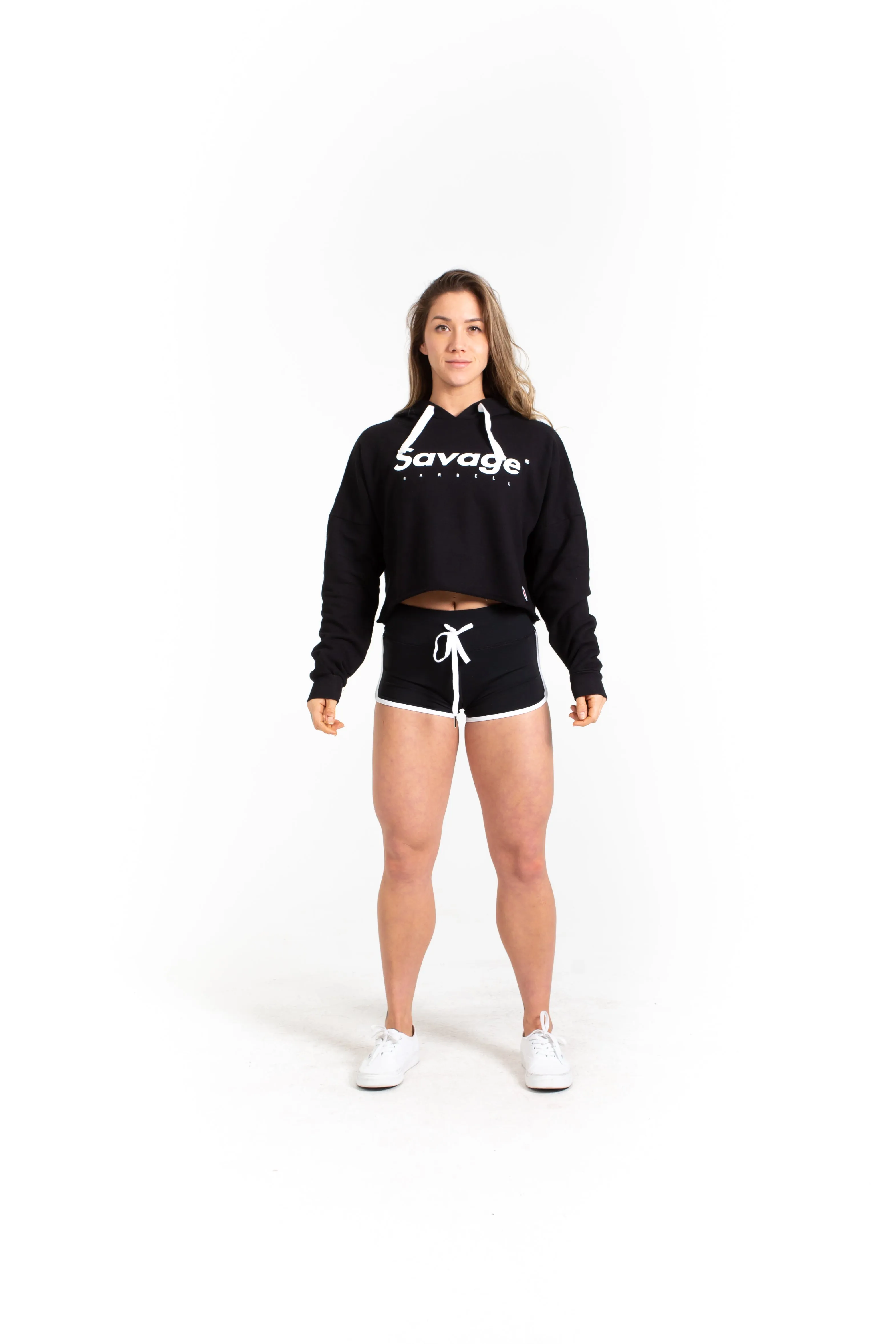 Women's Crop Hoodie - Black