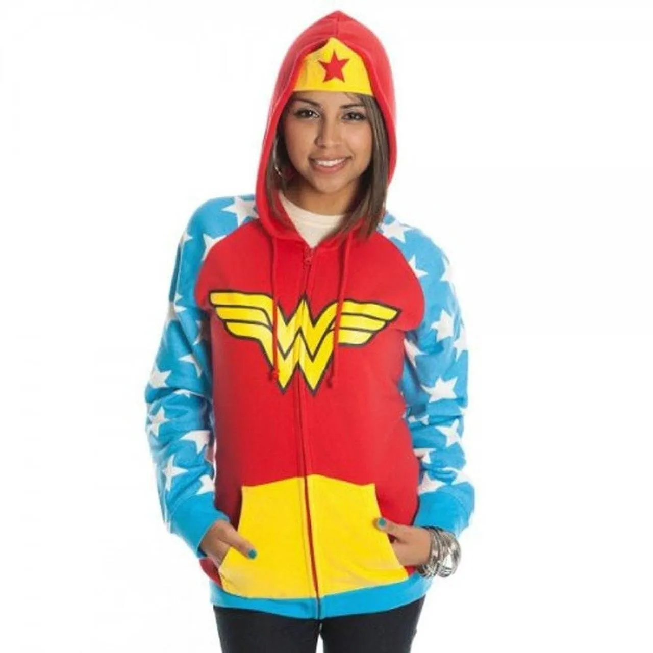 Wonder Woman Costume Hoodie Jacket Sweatshirt